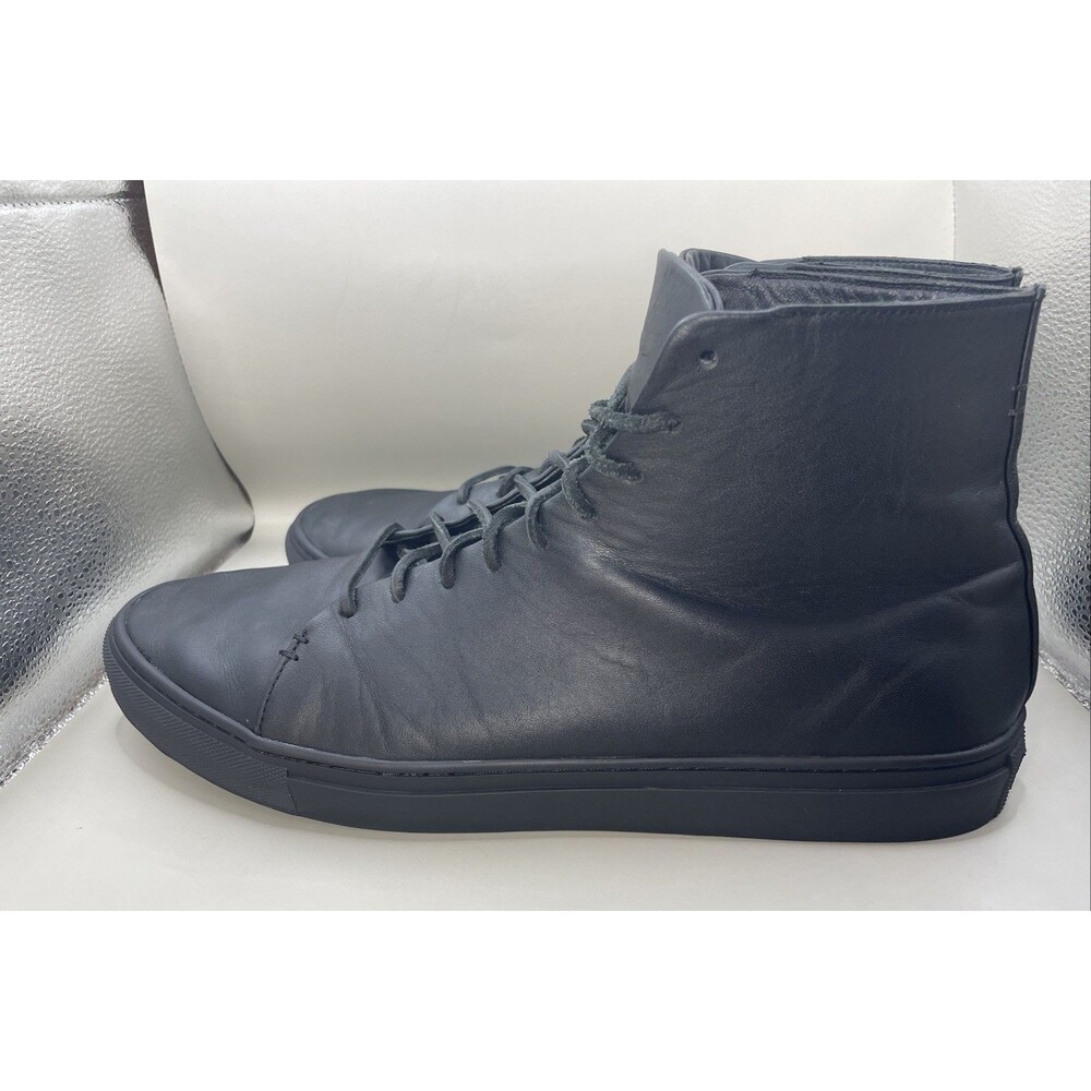Thursday Boot Co Premier High Top Sneakers Mens 13 Black Vachetta Leather EUC